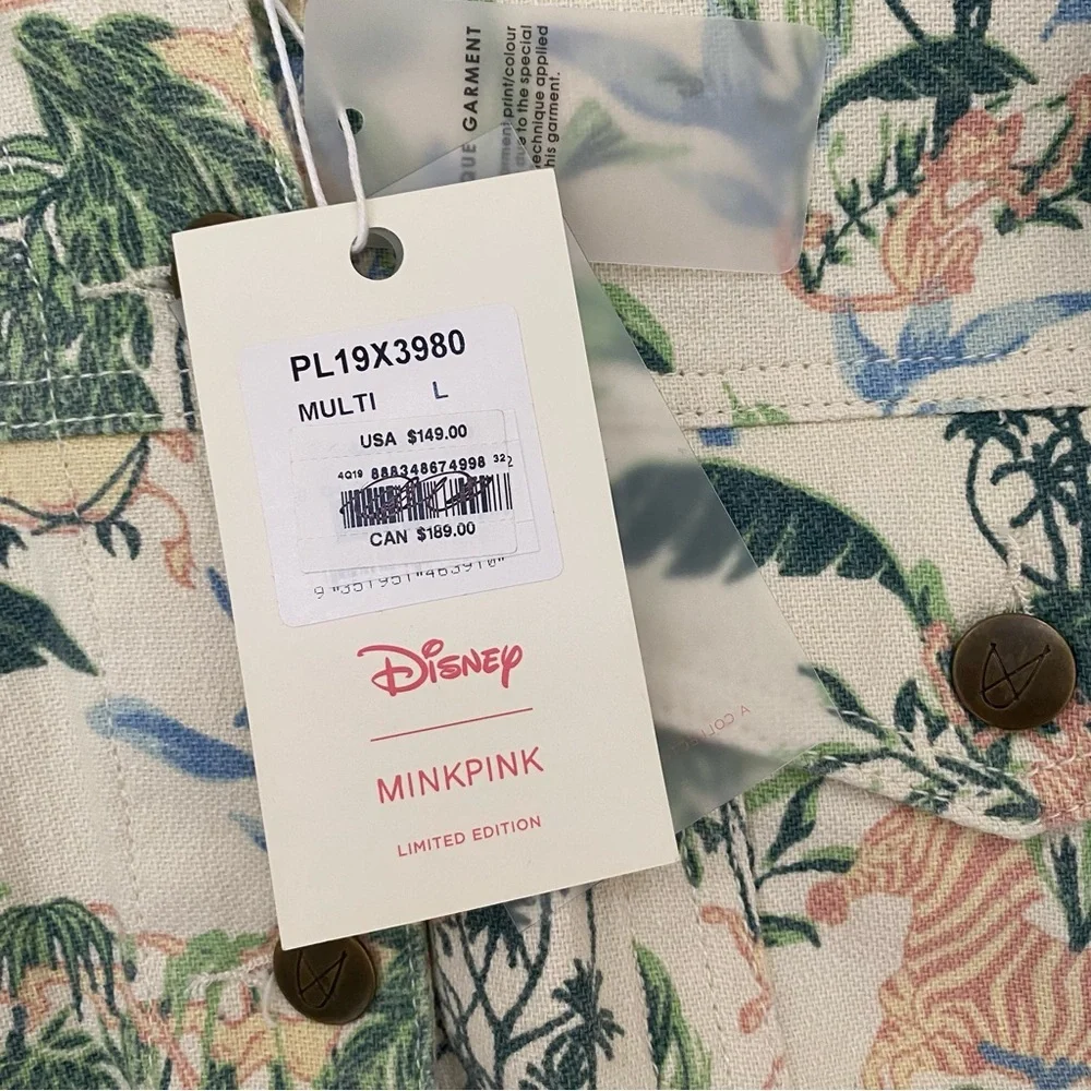 NWT Disney X MinkPink LIMITED EDITION Lion King denim jean jacket Sz L